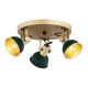 Plafoniere - Plafoniera cu 3 spoturi directionabile design modern Lenora auriu, verde