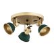 Plafoniere - Plafoniera cu 3 spoturi directionabile design modern Lenora auriu, verde