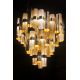 Corpuri de iluminat Lustre pentru casa scarii - Lustra LED moderna design Art Deco realizata manual LA LOLLO XL Gold