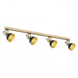 Plafoniere - Lustra cu 4 spoturi directionabile design modern Lenora auriu, verde