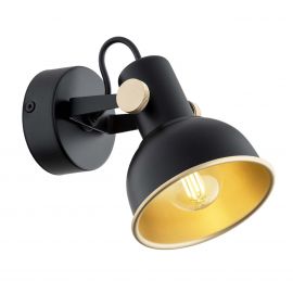 Aplice, corpuri de iluminat pentru pereti - Aplica de perete / tavan cu spot directionabil design modern Lenora negru