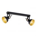 Aplica de perete / tavan cu 2 spoturi directionabile design modern Lenora negru