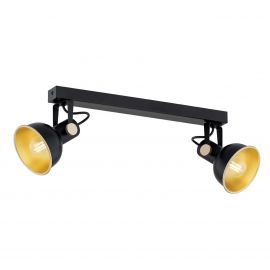 Aplice, corpuri de iluminat pentru pereti - Aplica de perete / tavan cu 2 spoturi directionabile design modern Lenora negru