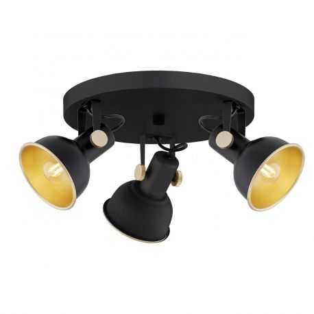 Plafoniere - Plafoniera cu 3 spoturi directionabile design modern Lenora negru