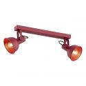 Aplica de perete / tavan cu 2 spoturi directionabile design modern Lenora rosu