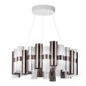 Lustra LED moderna design Art Deco realizata manual LA LOLLO L Pewter
