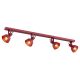 Candelabre, Lustre - Lustra 4 spoturi directionabile design modern Lenora rosu