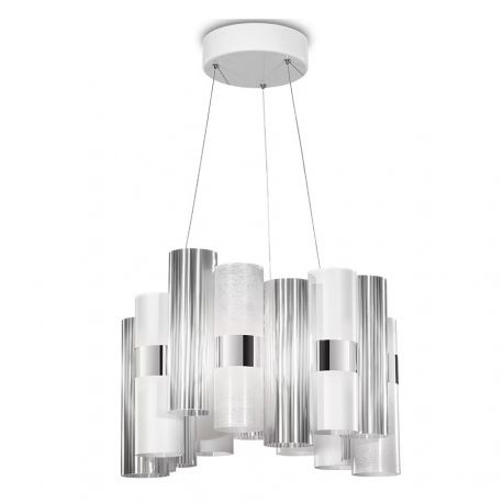Candelabre, Lustre - Lustra LED moderna design Art Deco realizata manual LA LOLLO M White