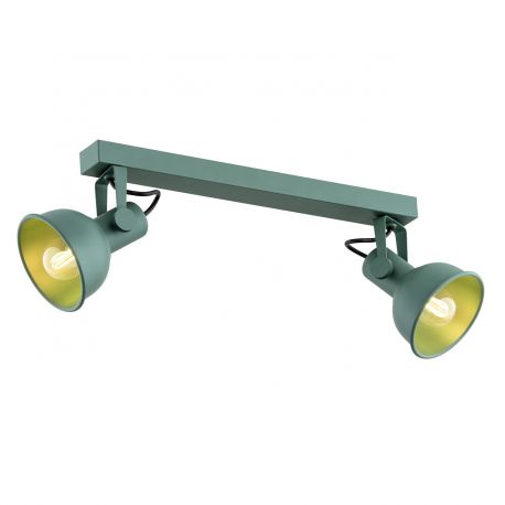 Aplice, corpuri de iluminat pentru pereti - Aplica de perete / tavan cu 2 spoturi directionabile design modern Lenora verde