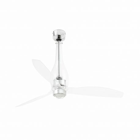 Lustre cu ventilator - Lustra cu Ventilator si telecomanda ETERFAN M LED transparent