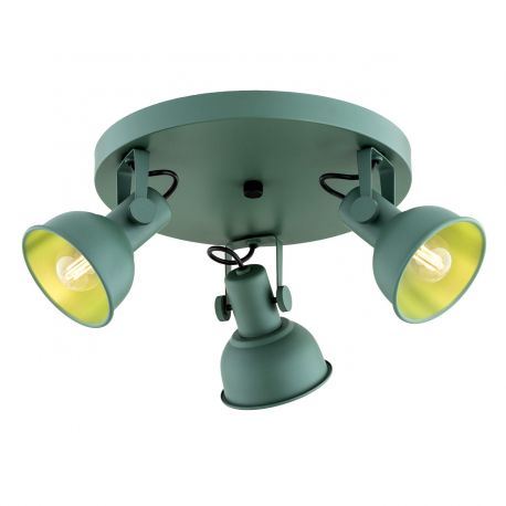 Plafoniere - Plafoniera cu 3 spoturi directionabile design modern Lenora verde