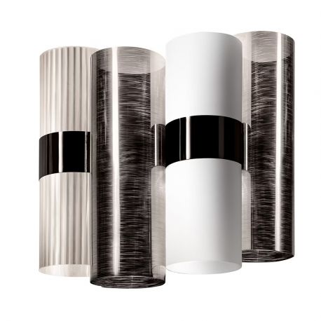 Aplice, corpuri de iluminat pentru pereti - Aplica moderna design Art Deco realizata manual LA LOLLO Pewter