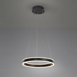 Pendule, Lustre suspendate - Lustra LED design modern circular Helia 50cm, negru mat