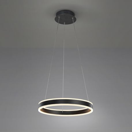 Pendule, Lustre suspendate - Lustra LED design modern circular Helia 50cm, negru mat