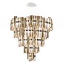 Lustra LED Art Deco de dimensiuni mari, realizata manual LA LOLLO 5XL Gold