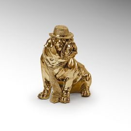 Figurina decorativa caine buldog Bulldog auriu