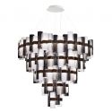 Lustra LED Art Deco de dimensiuni mari, realizata manual LA LOLLO 5XL PEWTER