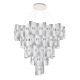 Corpuri de iluminat Lustre pentru casa scarii - Lustra LED Art Deco de dimensiuni mari, realizata manual LA LOLLO 5XL White
