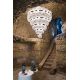 Corpuri de iluminat Lustre pentru casa scarii - Lustra LED Art Deco de dimensiuni mari, realizata manual LA LOLLO 5XL White