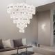 Corpuri de iluminat Lustre pentru casa scarii - Lustra LED Art Deco de dimensiuni mari, realizata manual LA LOLLO 5XL White
