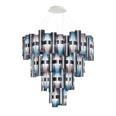 Corpuri de iluminat Lustre pentru casa scarii - Lustra LED Art Deco de dimensiuni mari, realizata manual LA LOLLO 4XL Gradiet
