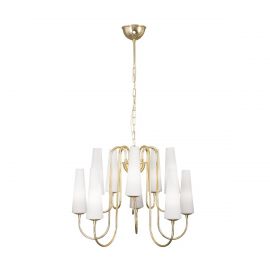 Candelabre, Lustre - Candelabru cu 10 brate design modern Magnum auriu
