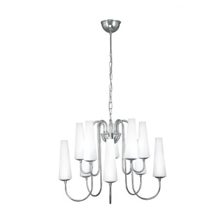 Candelabre, Lustre - Candelabru cu 10 brate design modern Magnum crom