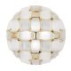 Aplice, corpuri de iluminat pentru pereti - Aplica perete sau tavan design modern geometric Mida Medium White-Gold