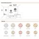 Aplice, corpuri de iluminat pentru pereti - Aplica perete sau tavan design modern geometric Mida Medium Platino