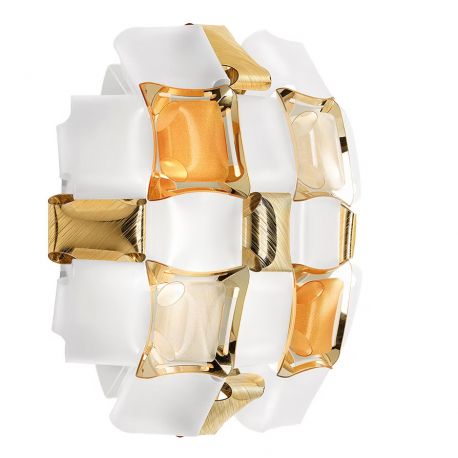 Aplice, corpuri de iluminat pentru pereti - Aplica perete design modern geometric Mida Amber