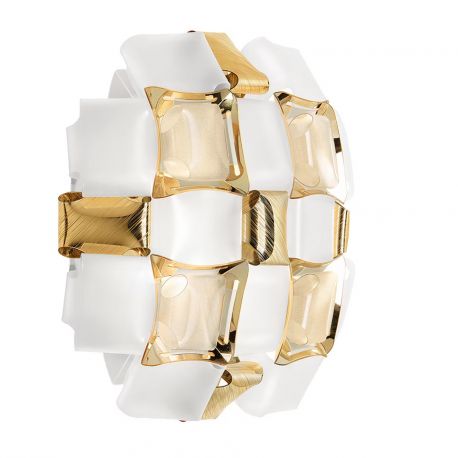 Aplice, corpuri de iluminat pentru pereti - Aplica perete design modern geometric Mida White-Gold