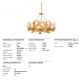 Candelabre, Lustre - Candelabru LUX realizat manual, design modern EMERALD, cu 16 surse de lumina