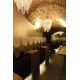 Corpuri de iluminat Lustre pentru casa scarii - Lustra opulenta design Art Deco Ceremony L Alb