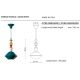 Pendule, Lustre suspendate - Pendul ceramic design italian realizat manual LARIAT H-56cm