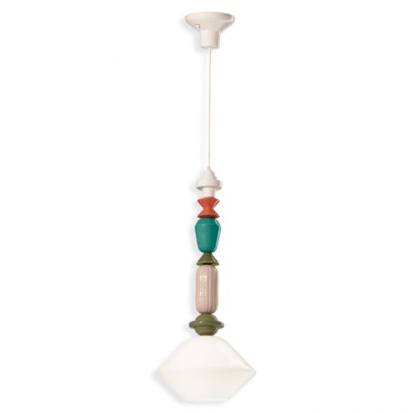 Pendule, Lustre suspendate - Pendul ceramic design italian realizat manual LARIAT H-70cm