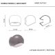 Aplice, corpuri de iluminat pentru pereti - Aplica de perete din ceramica design italian realizata manual AYRTON