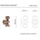 Aplice, corpuri de iluminat pentru pereti - Aplica de perete din ceramica design italian realizata manual BERIMBAU