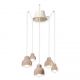 Pendule, Lustre suspendate - Lustra cu 5 pendule design italian realizat manual din ceramica BERIMBAU
