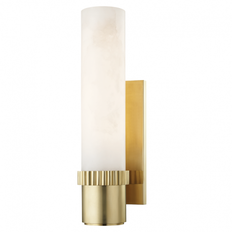 Aplice, corpuri de iluminat pentru pereti - Aplica de perete LUX din alabaster ARGON alama antichizata
