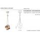 Pendule, Lustre suspendate - Lustra cu 6 pendule design italian realizat manual din ceramica si sticla AFOXÉ Mix