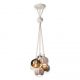 Pendule, Lustre suspendate - Lustra cu 6 pendule design italian realizat manual din ceramica si sticla AFOXÉ Mix