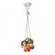 Pendule, Lustre suspendate - Lustra cu 6 pendule design italian realizat manual din ceramica si sticla AFOXÉ Mix