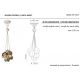 Pendule, Lustre suspendate - Lustra cu 6 pendule design italian realizat manual din ceramica si sticla AFOXÉ Mix