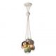 Pendule, Lustre suspendate - Lustra cu 6 pendule design italian realizat manual din ceramica si sticla AFOXÉ Mix