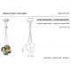Pendule, Lustre suspendate - Lustra cu 6 pendule design italian realizat manual din ceramica si sticla AFOXÉ Mix
