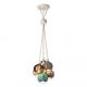 Pendule, Lustre suspendate - Lustra cu 6 pendule design italian realizat manual din ceramica si sticla AFOXÉ Mix