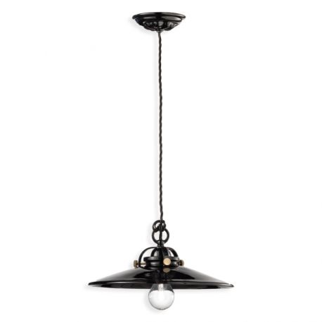 Pendule, Lustre suspendate - Pendul ceramic design retro realizat manual B&W