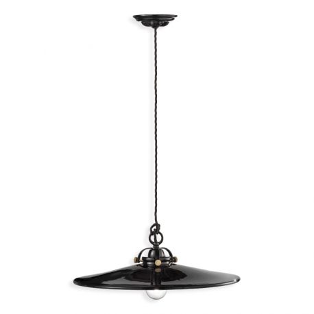 Pendule, Lustre suspendate - Pendul ceramic design retro realizat manual B&W