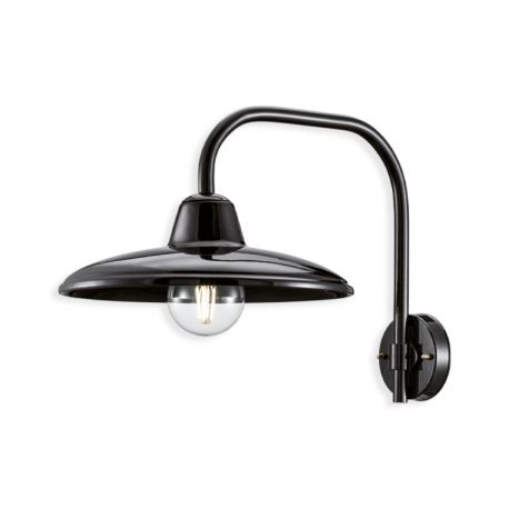 Aplice, corpuri de iluminat pentru pereti - Aplica de perete design retro realizata manual din ceramica B&W