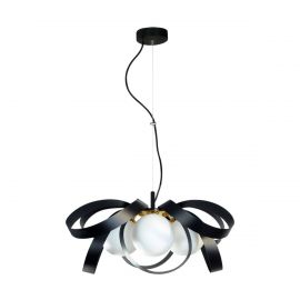 Candelabre, Lustre - Lustra design modern Nela negru, auriu 65cm